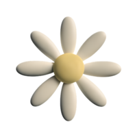 daisy flower 3d rendering icon illustration png