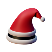 de kerstman hoed 3d renderen icoon illustratie png