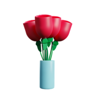ramo de flores 3d representación icono ilustración png