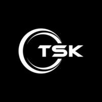 tsk letra logo diseño, inspiración para un único identidad. moderno elegancia y creativo diseño. filigrana tu éxito con el sorprendentes esta logo. vector