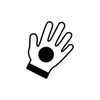 glove icon. glyph icon vector