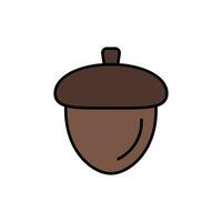 hazelnut icon. filled outline icon vector