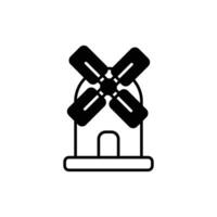 windmill icon. glyph icon vector