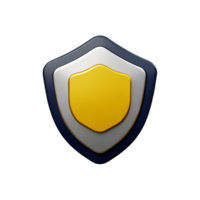 shield 3d rendering icon illustration png