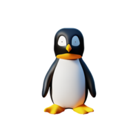 Pinguin 3d Rendern Symbol Illustration png