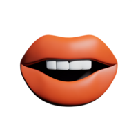 mouth 3d rendering icon illustration png