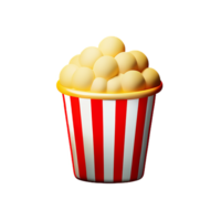 Popcorn 3d interpretazione icona illustrazione png