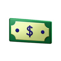 dólar 3d representación icono ilustración png