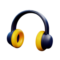 headphones 3d rendering icon illustration png