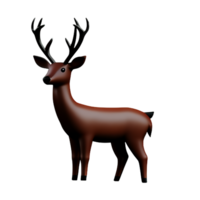 cerf 3d le rendu icône illustration png