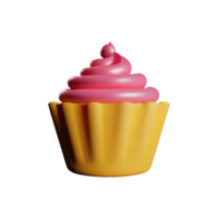 cupcake 3d rendering icon illustration png