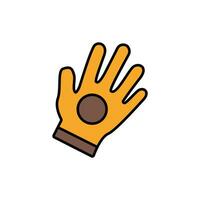 glove icon. filled outline icon vector