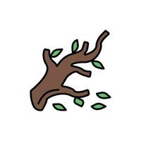 branch icon. filled outline icon vector