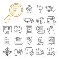 collection of icons about tracking. outline icon vector