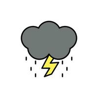 storm icon. filled outline icon vector