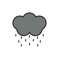 rain icon. filled outline icon vector