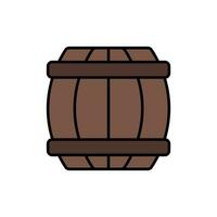 barrel icon. filled outline icon vector