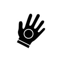 glove icon. solid icon vector