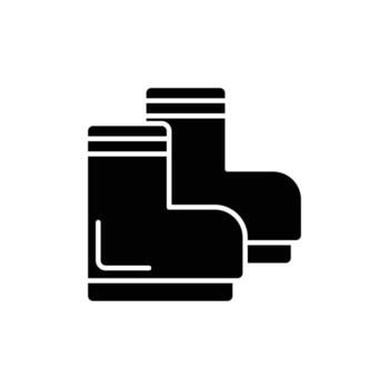 botas icono. sólido icono vector