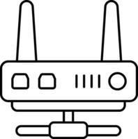 modem line icon design style vector