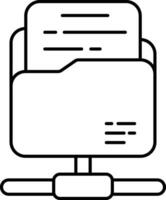 archivo compartir línea icono diseño estilo vector