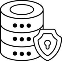 database security line icon design style vector