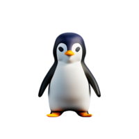 pingüino 3d representación icono ilustración png