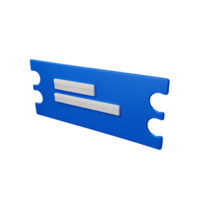 ticket 3d rendering icon illustration png