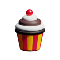 cupcake 3d rendering icon illustration png