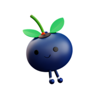 blueberry 3d rendering icon illustration png