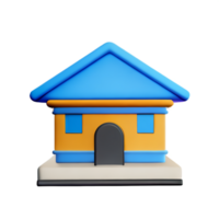 Real estate 3d rendering icon illustration png