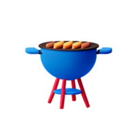 bbq 3d rendering icon illustration png
