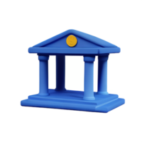 bank 3d rendering icon illustration png