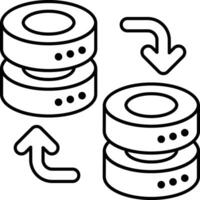 database exchange line icon design style vector