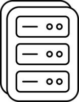 server line icon design style vector
