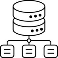 database network line icon design style vector
