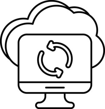 cloud computing line icon design style vector