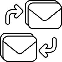 mail transfer line icon design style vector