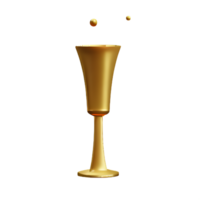 Champagne 3d renderen icoon illustratie png