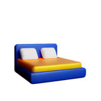 bed 3d rendering icon illustration png