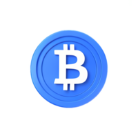 bitcoin 3d interpretazione icona illustrazione png