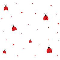 Ladybug, background with ladybugs. Illustration for printing, backgrounds and packaging. Image can be used for greeting cards, posters, stickers and textile. Isolated on white background. vector