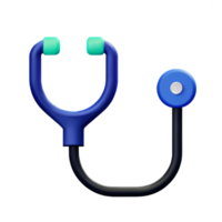 stetoskop 3d tolkning ikon illustration png