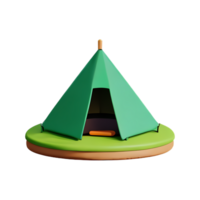 camping 3d tolkning ikon illustration png