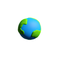 Terre 3d icône illustration png