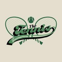 Retro varsity tennis logos prints. University slogan typography design. Vector illustration for fashion tee, tshirt and poster