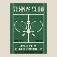 Retro varsity tennis logos prints. University slogan typography design. Vector illustration for fashion tee, tshirt and poster