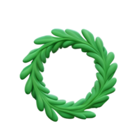 wreath 3d rendering icon illustration png