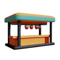 cafe 3d rendering icon illustration png