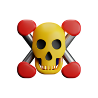 skeleton 3d rendering icon illustration png